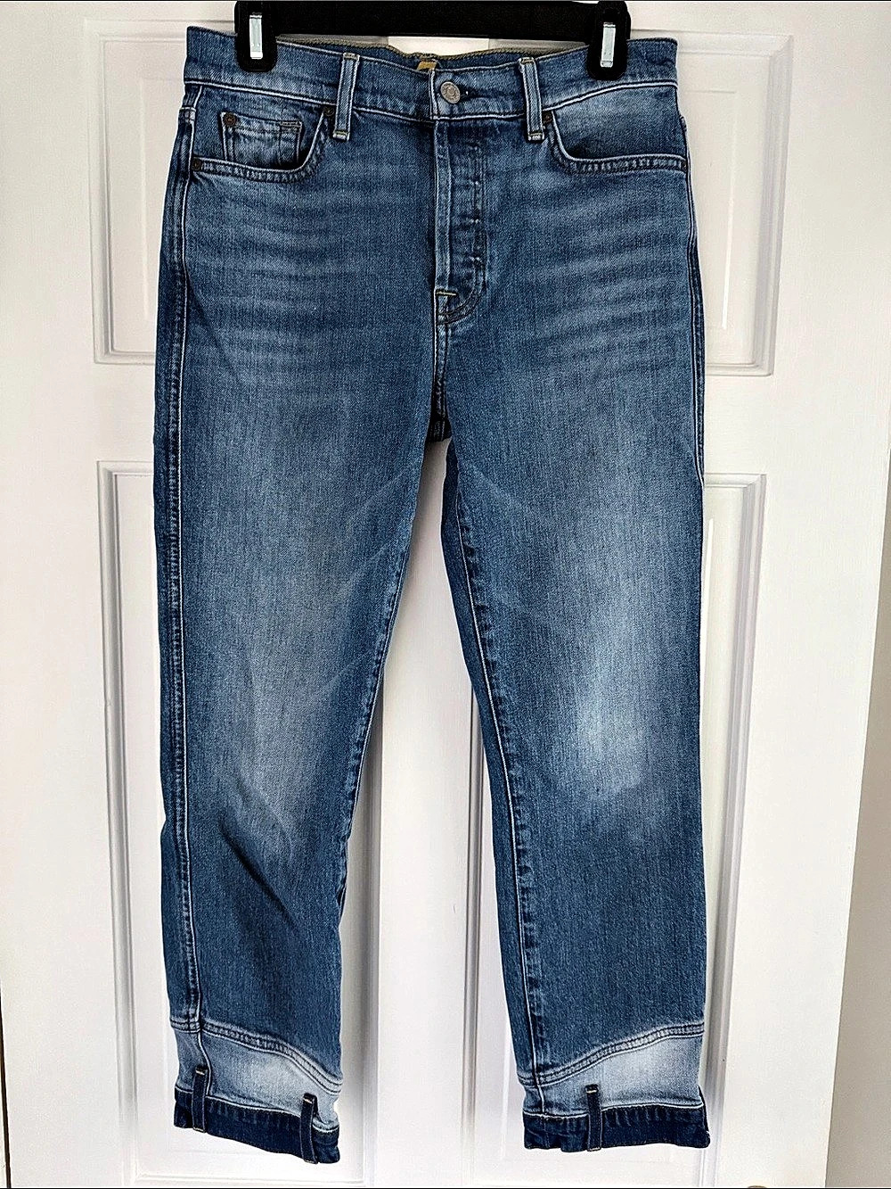 7 For All Mankind Unique “Edie” Button-Fly Jeans - 28